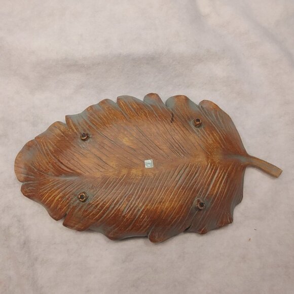 PartyLite Sculpted Leaf Pillar Garden Tray - Retired - Picture 4 of 9
